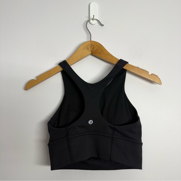 Lululemon Wunder Train Long-Line Bra *Medium Support, C/D Cups Black Size 4 - Picture 2 of 3